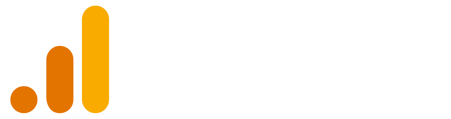 Google Analytics logo in white