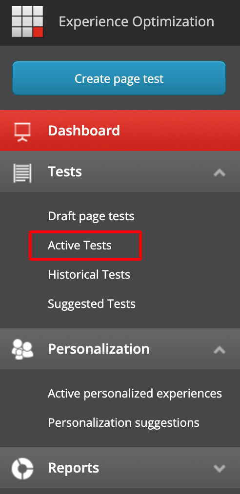 Active Sitecore tests