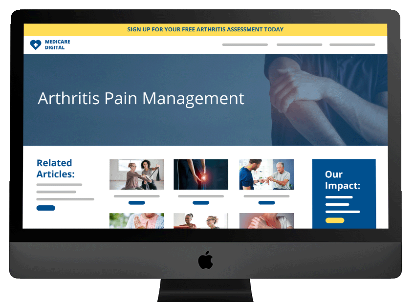 Illustration of a personalized Arthritis web page
