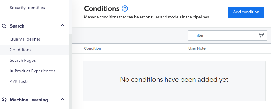 Managing conditions in Coveo