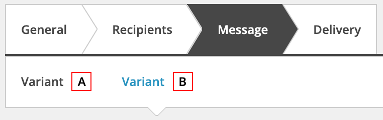 Email variant A and B in Sitecore