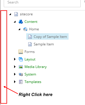 Right click the content tree to choose the Cloned Items in Sitecore 