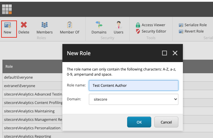 Create a new content author role. in Sitecore