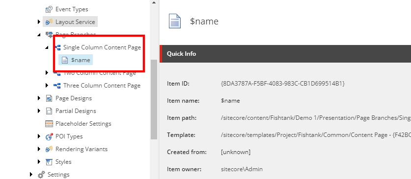 Creating new branches in Sitecore SXA