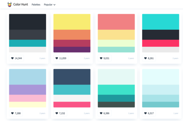 Color theory and example palettes
