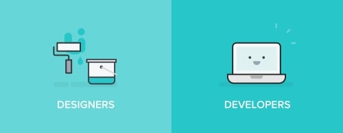 Designers vs Developers illustration