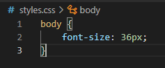 Updating css and font size while setting up Browersync