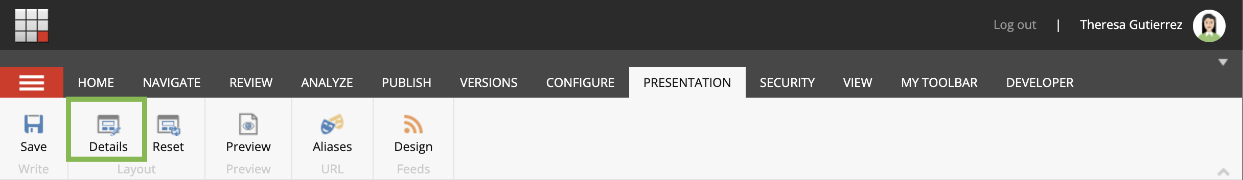 Sitecore Content Editor Presentation details