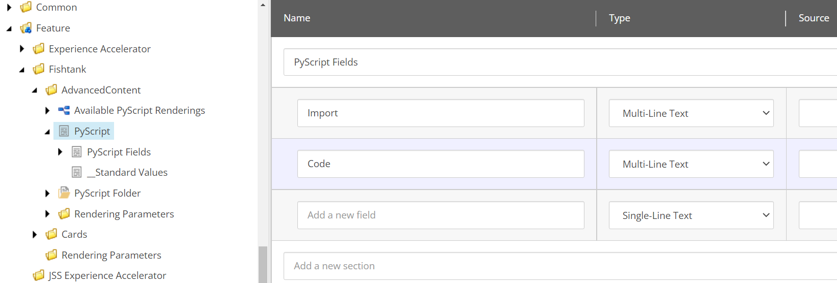 PyScript fields in Sitecore Content Editor
