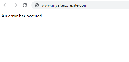 Sitecore 10: An error has occurred
