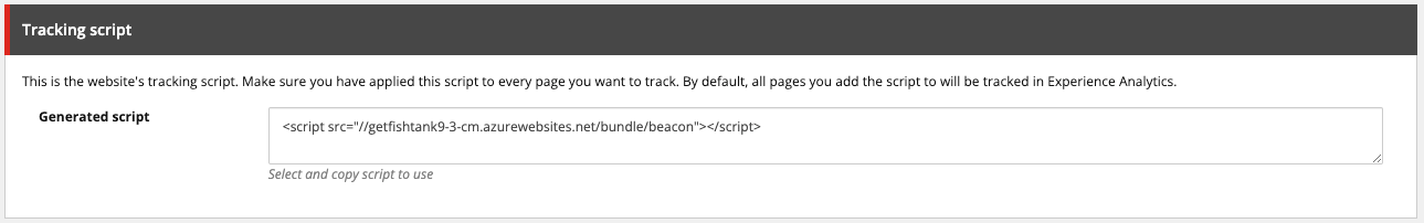 Federated Experience Manager tracking script in Sitecore