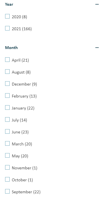Sitecore SXA Search Filter by Discrete Month and Year Results