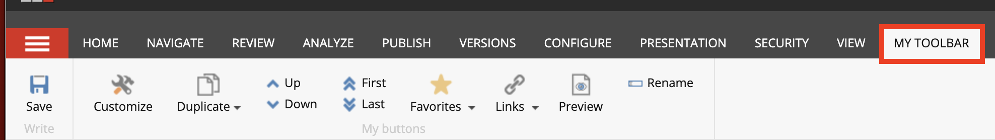 Customized My Toolbar in Sitecore