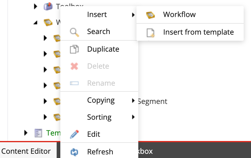 Add a new workflow in Sitecore